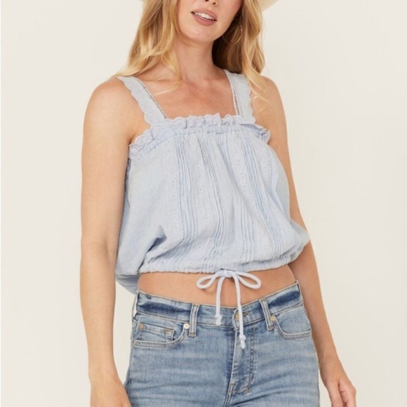 Free People Blue Lace tank - Picture 1 of 7